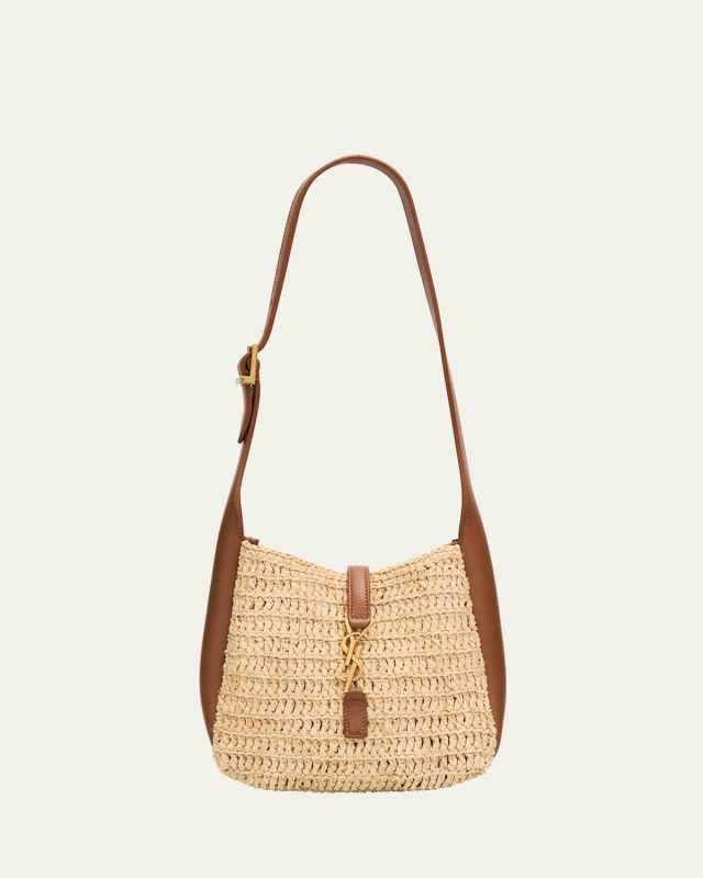 Le 5 A 7 YSL Baby Hobo Bag in Raffia